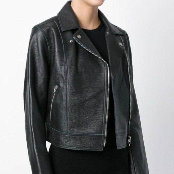 *SOLD* T by Alexander Wang Pebbled Leather Jacket - Picture 6 of 6